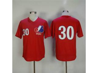 Montreal Expos 30 Tim Raines Baseball Jersey Red retro cave cloth