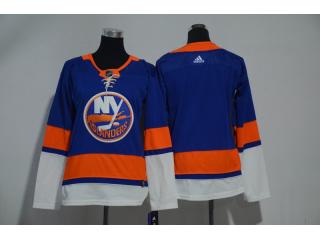 Women Adidas Classic New York Islanders Blank Ice Hockey Jersey Blue