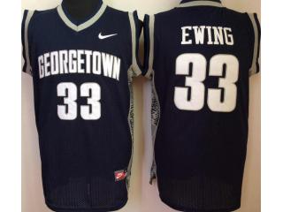 2017-2018 Georgetown Hoyas 33 Patrick Ewing College Basketball Jersey Navy Blue
