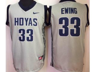 2017-2018 Georgetown Hoyas 33 Patrick Ewing College Basketball Jersey Gray