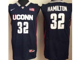 Uconn Huskies 32 Richard Hamilton College Basketball Jersey Navy Blue