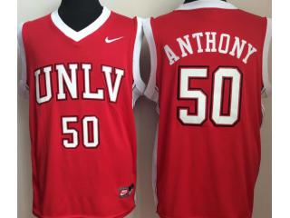 University of Nevada Las Vegas 50 Greg Anthony College Basketball Jersey Red