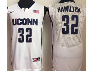 Uconn Huskies 32 Richard Hamilton College Basketball Jersey White