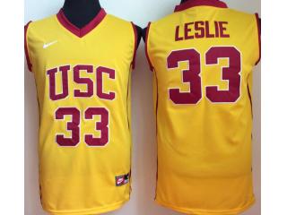 2017-2018 USC Trojans 33 Lisa Leslie College Basketball Jersey Yellow