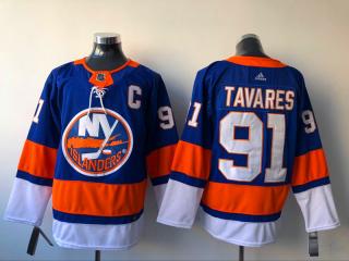 Adidas Classic New York Islanders 91John Tavares Ice Hockey Jersey Blue