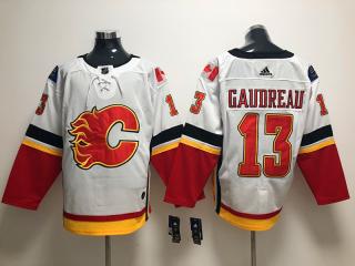 Adidas Calgary Flames 13 Johnny Gaudreau Ice Hockey Jersey White