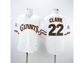 San Francisco Giants 22 Will Clark Baseball Jersey White Retro