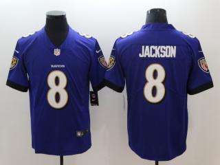 Baltimore Ravens 8 Lamar Jackson Football Jersey Legend Purple