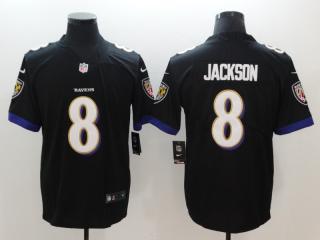Baltimore Ravens 8 Lamar Jackson Football Jersey Legend Black