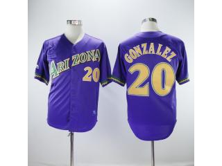 Arizona Diamondbacks 20 Luis Gonzalez Baseball Jersey Purple