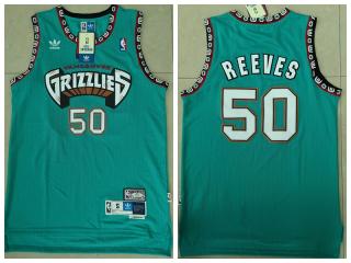 Memphis Grizzlies 50 Bryant Reeves Basketball Jersey Green 