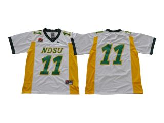 NDSU North Dakota State Bison 11 Name College Football Jersey White