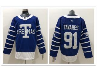 Adidas Classic Toronto Maple Leafs 91 John Tavares Ice Hockey Jersey Blue