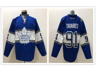 Classic Toronto Maple Leafs 91 John Tavares Ice Hockey Jersey Blue