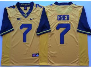 West Virginia Mountaineers 7 Will Grier Limited Football Jersey Yellow