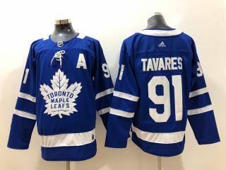 Adidas Classic Toronto Maple Leafs 91 John Tavares Ice Hockey Jersey Blue