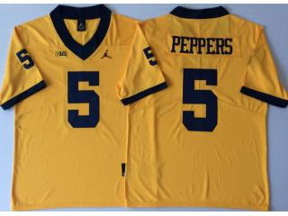 Jordan Brand Michigan Wolverines 5 Jabrill Peppers Limited College Football Jersey Yellow
