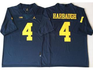 Jordan Brand Michigan Wolverines 4 Jim Harbaugh Limited College Football Jersey Navy Blue