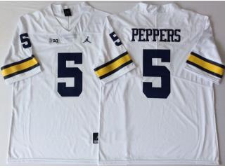 Jordan Brand Michigan Wolverines 5 Jabrill Peppers Limited College Football Jersey White