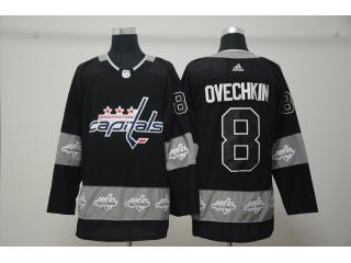 Adidas Classic Washington Capitals 8 Alex Ovechkin Ice Hockey Jersey Black fashion Edition