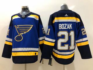 Adidas Classic St. Louis Blues 21 Tyler Bozak Ice Hockey Jersey Blue