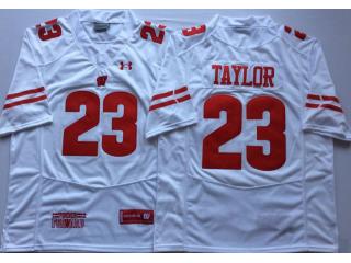 Wisconsin Badgers 23 Jonathan Taylor College Football Jersey White