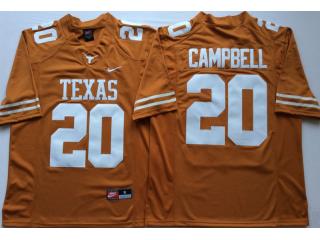 Texas Longhorns 20 Earl Campbell College Football Jersey Yellow