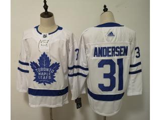 Women Adidas Classic Toronto Maple Leafs 31 Frederik Andersen Ice Hockey Jersey White