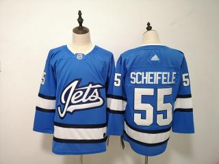 Adidas Classic Winnipeg Jets 55 Mark Scheifele Ice Hockey Jersey Blue