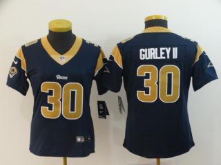 Women St. Louis Rams 30 Todd Gurley II Football Jersey Legend Navy Blue