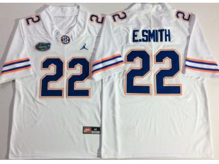 Jordan Florida Gators 22 Emmitt Smith College Football Jersey White