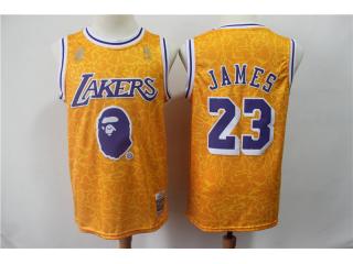 Comfort monkeys Los Angeles Lakers 23 James Yellow Jersey