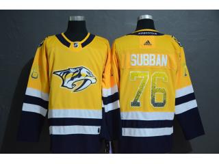 Adidas Nashville Predators 76 P.K Subban Ice Hockey Jersey Yellow