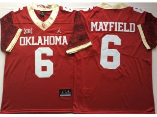 Oklahoma Sooners Jordan 6 Baker Mayfield Limited College Football Jersey Red