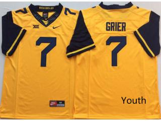 Youth West Virginia Mountaineers 7 Will Grier Limited Football Jersey Yellow