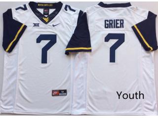 Youth West Virginia Mountaineers 7 Will Grier Limited Football Jersey White