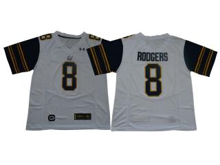 California Golden Bears 8 Aaron Rodgers College Football Jersey White