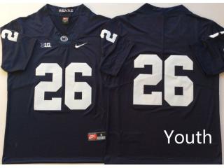 Youth Penn State Nittany Lions 26 Saquon Barkley Limited Football Jersey Navy Blue