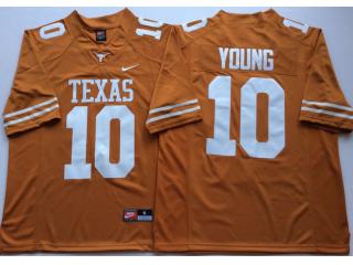 Texas Longhorns 10 Vince Young College Football Jersey Yellow