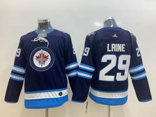 Youth Adidas Classic Winnipeg Jets 29 Patrik Laine Ice Hockey Jersey Blue