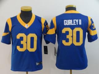 Youth St. Louis Rams 30 Todd Gurley II Football Jersey Legend Blue