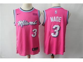 Nike Miami Heat 3 Dwyane Wade Basketball Jersey Red Playoff Award Edition