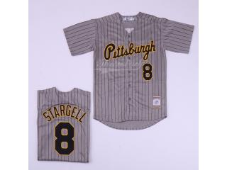 Pittsburgh Pirates 8 Willie Stargell Baseball Jersey Gray Retro