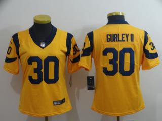 Women St. Louis Rams 30 Todd Gurley II Football Jersey Legend Yellow