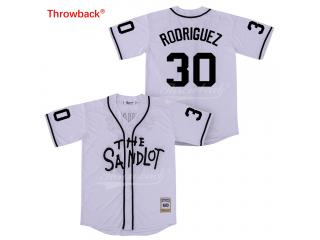 The Sandlot 30 Rodriguez Baseball Jersey White Retro