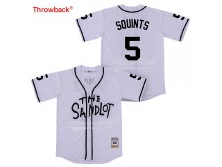 The Sandlot 5 SQUINTS Baseball Jersey White Retro