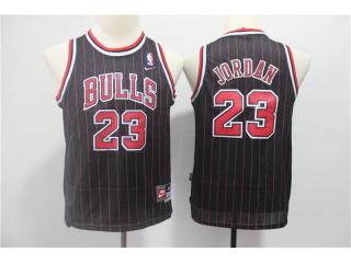 Youth Chicago Bulls 23 Michael Jordan Basketball Jersey Black retro Edition