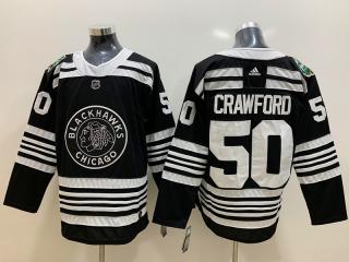 Adidas Chicago Blackhawks 50 Corey Crawford Ice Hockey Jersey Black