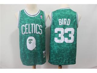 Comfortable Monkey Boston Celtics 33 Bird Jersey Green