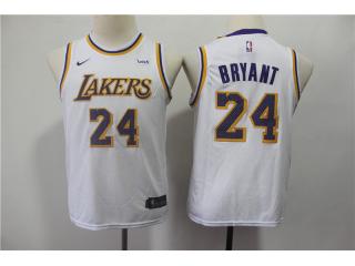 Youth Nike Los Angeles Lakers 24 Kobe Bryant Basketball Jersey White